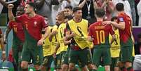 Portugal venceu a Suíça por 6 a 1 (Foto: PAUL ELLIS / AFP)  Foto: Lance!