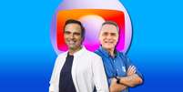 O apresentador do 'BBB', Tadeu Schmidt, e o narrador esportivo Lu&iacute;s Roberto est&atilde;o &agrave; frente de faturamentos bilion&aacute;rios da Globo  Foto: Fotomontagem: Blog Sala de TV (Fotos: Divulga&ccedil;&atilde;o/TV Globo)