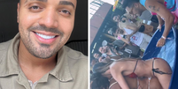 A influenciadora postou um vídeo onde aparece em uma brincadeira dentro de uma caixa d'água com a funkeira Tati Quebra-Barraco durante a festa ‘Farofa da Gkay’  Foto: Reprodução/ Instagram: @tirulipa