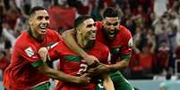 Marrocos surpreendeu ao vencer a Espanha nos pênaltis nas oitavas (Foto: JAVIER SORIANO / AFP)  Foto: Lance!