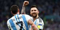 Lionel Messi comemora vitória da Argentina contra a Holanda na Copa 2022  Foto: Reuters