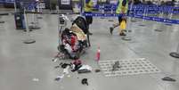 Bagagem com equipamento explodiu em aeroporto  Foto: Hermínio Bernardo/TV Globo