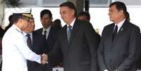 Jair Bolsonaro em cerimônia ao Dia do Marinheiro   Foto: Clauber Cleber Caetano/PR