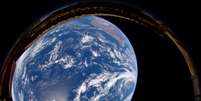 Imagem mostrando a Terra tirada cerca de 2 minutos depois que o módulo de pouso se separou do foguete  Foto: iSpace/Divulgação