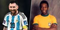 Messi e Pelé são dois dos que melhores trataram a bola desde a invenção do esporte (AFP / Reprodução)  Foto: Lance!