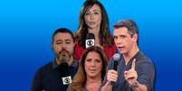 Marco Aurélio Souza, Elaine Bast, Christiane Pelajo e Márcio Garcia: trabalhar na Globo é bom, mas não perfeito  Foto: Reproduções/TV