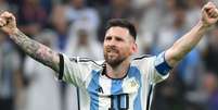 Lionel Messi na final da Copa do Mundo, no Catar, em 2022  Foto: Reprodu&ccedil;&atilde;o/@FIFAWorldCup/Twitter