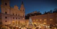 A m&uacute;sica foi tocada para o p&uacute;blico pela primeira vez em uma igreja em Salzburgo, na &Aacute;ustria  Foto: Stille Nacht - SalzburgerLand Tourismus GmbH / BBC News Brasil