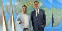 Jorge Chediak e Bolsonaro  Foto: Reprodução Twitter