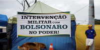 Acampamento em Brasília com militantes que pedem golpe  Foto: Adriano Machado/Estadão