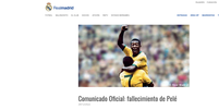 Real Madrid, Flamengo, Santos, Barcelona: clubes dão último adeus e homenageiam Pelé  Foto: Reprodução