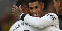 Manchester United e Marcus Rashford vivem grande momento na Premier League (ADRIAN DENNIS / AFP)  Foto: Lance!