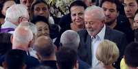 Lula ficou cerca de 15 minutos no velório, realizado na Vila Belmiro  Foto: DW / Deutsche Welle