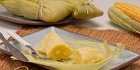 Pamonha salgada com queijo – Foto: Guia da Cozinha  Foto: Guia da Cozinha