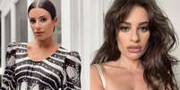 Antes e depois da atriz Lea Michele &ndash;  Foto: Instagram / @leamichele / Alto Astral