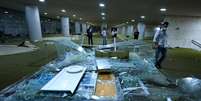 Destruição no prédio do Congresso Nacional, após invasão na tarde do último domingo, 8, por manifestantes bolsonaristas.  Foto: Pedro França/Agência Senado / Estadão