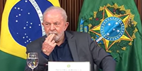 O presidente Luiz Inácio Lula da Silva (PT) durante reunião com governadores nesta segunda-feira, 9  Foto: Reprodução/TV Brasil