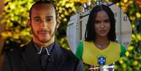 Lewis Hamilton é apontado como affair da modelo e atriz brasileira Juliana Nalú, de 24 anos.  Foto: Getty Images, /Reprodução Instagram @juliananalu / Purepeople