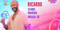 Ricardo BBB 23 -  Foto: Divulgação Globo / Famosos e Celebridades