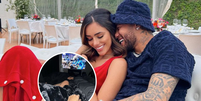 Neymar e Bruna Biancardi apareceram juntinhos embaixo do cobertor!.  Foto: Reprodução, Instagram / Purepeople