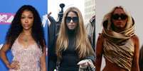 Montagem com fotos de SZA (&agrave; esquerda), Shakira (centro) e Miley Cyrus (&agrave; direita).  Foto: Jamie McCarthy/Getty Images/AFP//Quique Garcia/EFE//Divulga&ccedil;&atilde;o/Miley Cyrus / Estad&atilde;o