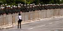 Contingente de PMs no centro do poder em Brasília será reforçado  Foto: DW / Deutsche Welle