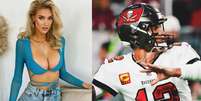 Modelo Veronika Rajek é apontada como affair de Tom Brady -  Foto: Reprodução Instagram/@tombrady @veronikarajek / Famosos e Celebridades