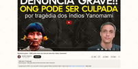 Print mostra vídeo publicado por Gayer intitulado ‘Denúncia grave!! ONG pode ser culpada por tragédia dos índios Yanomami’  Foto: Aos Fatos