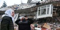 Populares se desesperam ao ver o tamanho da destruição após terremoto na Turquia   Foto: Sertac Kayar 