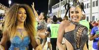 Sheron Menezzes e Adriane Galisteu apostaram na transparência para ensaio da Portela na Sapucaí para o carnaval 2023 em 5 de fevereiro de 2023.  Foto: AGNews, Daniel Pinheiro/Zapp News - Graça Paes / Purepeople