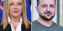 Giorgia Meloni e Volodymyr Zelensky se reunirão pessoalmente pela primeira vez  Foto: ANSA / Ansa - Brasil