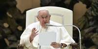 Papa Francisco durante audiência no Vaticano  Foto: ANSA / Ansa - Brasil