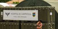 Hospital de campanha montado em Boa Vista, capital de Roraima  Foto: REYNESSON DAMASCENO/PHOTOPRESS/ESTADÃO CONTEÚDO