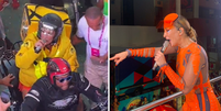 Claudia Leitte chega de moto para comandar trio em Salvador  Foto: Reprodução/Instagram