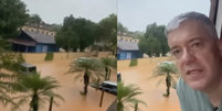 Kovalick compartilhou fotos da enchente nas redes sociais  Foto: Reprodução / Instagram