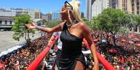 Ludmilla comandou o Fervo da Lud na manhã desta terça-feira, 21, no centro do Rio de Janeiro.  Foto: Marcelo de Jesus/Terra