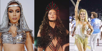 Anitta, Paolla Oliveira e Mulher Abacaxi foram nomes comentados durante a folia  Foto: Reprodução / Instagram