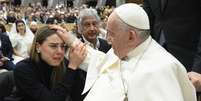 Papa Francisco durante audiência geral no Vaticano  Foto: ANSA / Ansa - Brasil