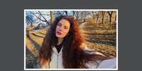 Angelina Chaban faz selfie em Kramatorsk  Foto: Angelina Chaban / BBC News Brasil