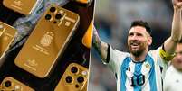 Messi vai dar celulares banhados a ouro para companheiros de seleção (Juan Mabromata/AFP; Reprodução)  Foto: Lance!