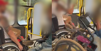MS: cadeirantes brigam dentro de ônibus em Campo Grande  Foto: Reprodução