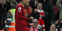 Firmino fechou o placar na goleada histórica do Liverpool (Foto: PAUL ELLIS / AFP)  Foto: Lance!