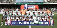 Elenco do Palmeiras fez homenagem a Atuesta antes do jogo contra o Bugre (Foto: Cesar Greco/Palmeiras)  Foto: Lance!