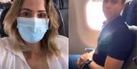 Ana Paula Renault e Nikolas Ferreira (PL) viajaram lado a lado em avião  Foto: Reprodução/Instagram