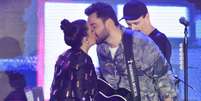 Beijo de Maiara e Fernando Zor confirma mais uma reconcilia&ccedil;&atilde;o do casal sertanejo.  Foto: AGNews, Leo Franco / Purepeople
