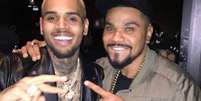 Os cantores Naldo Benny e Chris Brown durante encontro em Nova York publicado pelo brasileiro.  Foto: Instagram/ @naldobenny / Estad&atilde;o