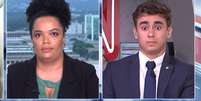 Basília Rodrigues impediu Nikolas Ferreira de conduzir um debate na CNN Brasil  Foto: Reprodução/TV