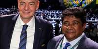 Gianni Infantino e Ednaldo Rodrigues no Congresso da Fifa  Foto: Reprodução