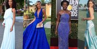 Vestido de festa longo azul: mais de 30 fotos de modelos elegantes, simples e românticos.  Foto: Reprodução, Instagram @pathydejesus/ @anapaulasiebert /Getty Images / Instagram @lelisblanc / Purepeople