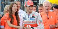 Jessica Michibata conheceu o piloto Jenson Button em 2008  Foto: Panoramic/ Reuters